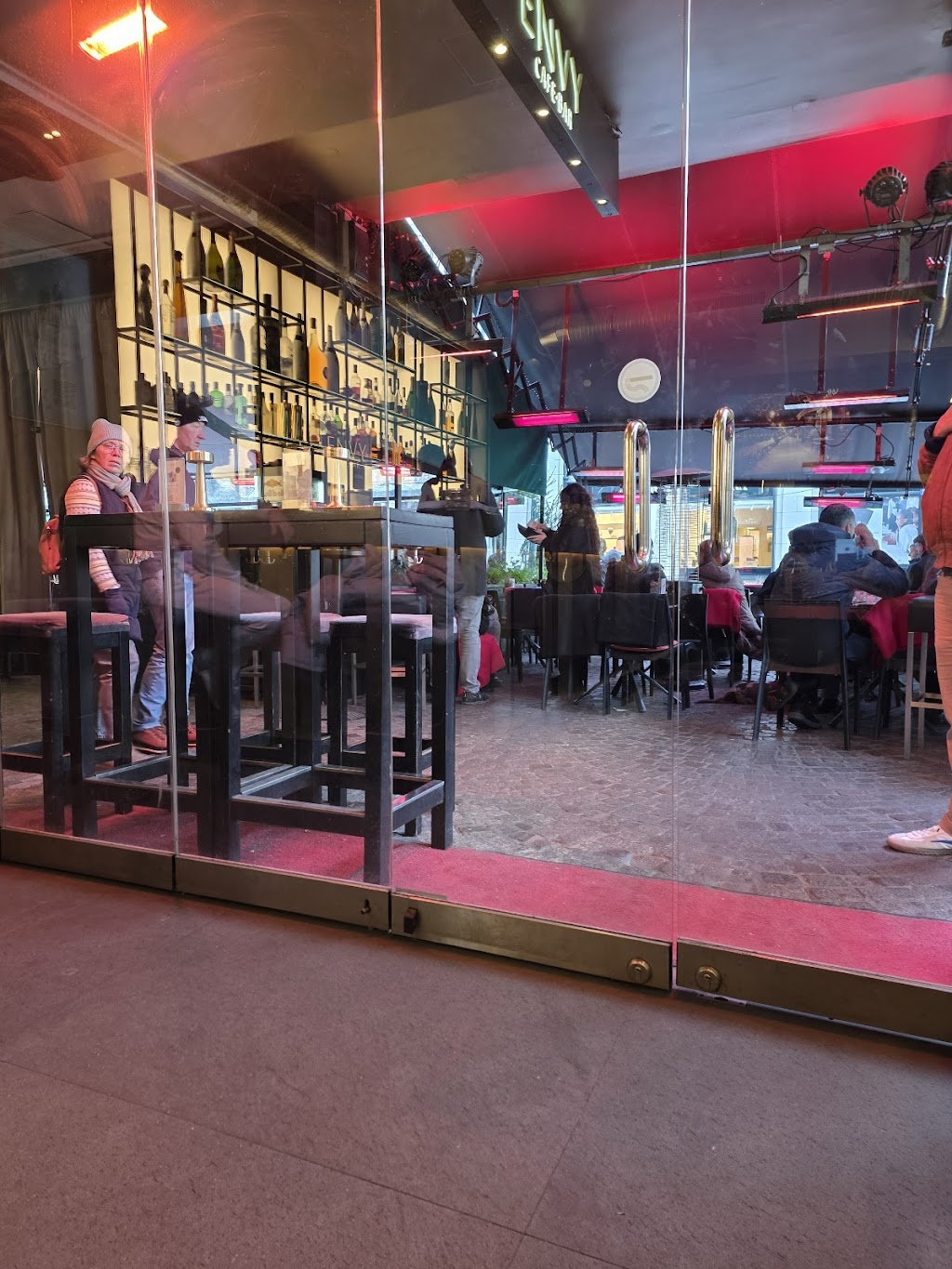 Evening ambiance inside ENVY Cafe Bar